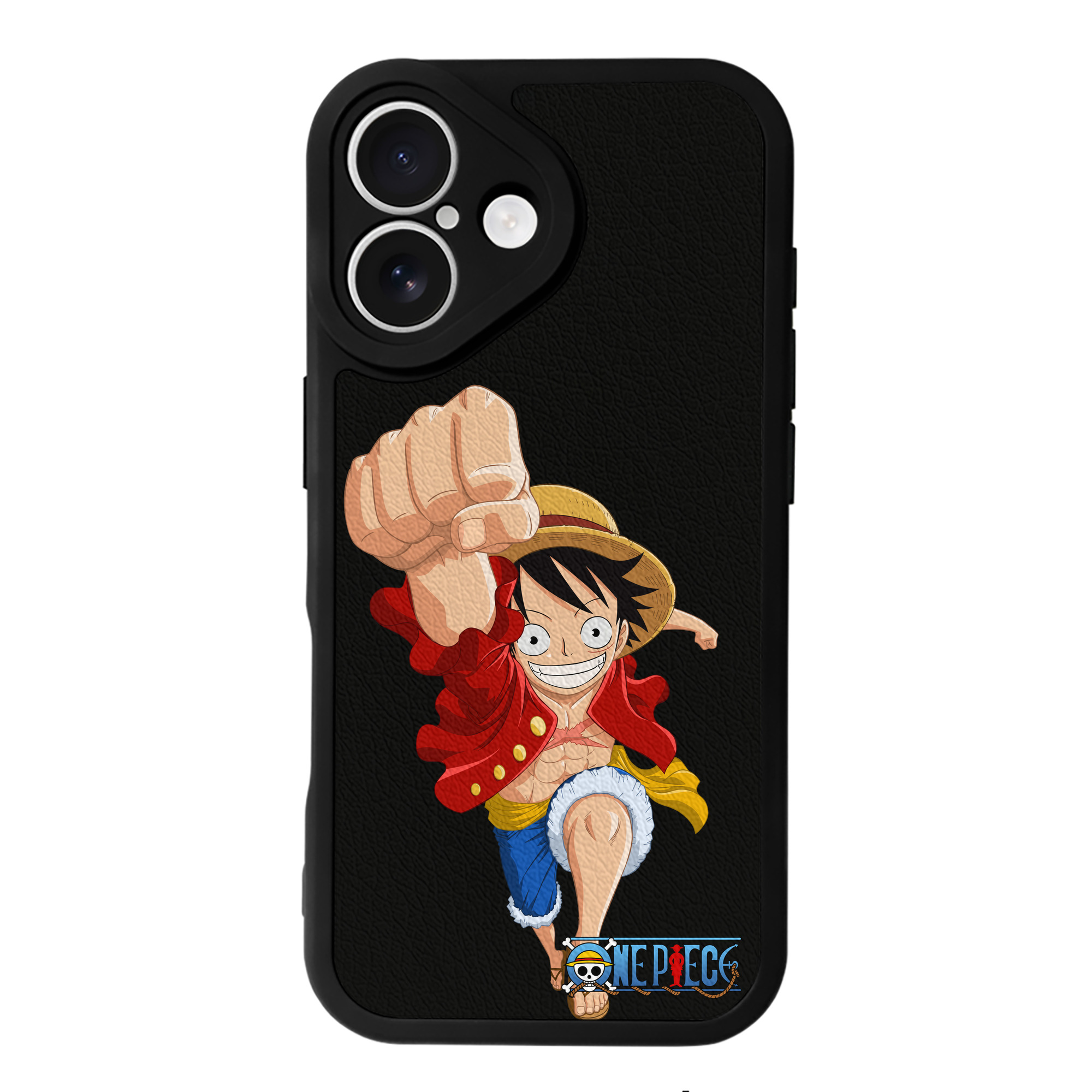 （画像用） ワンピース モンキー・D・ルフィ ONE PIECE Monkey D. Luffy 【iPhone 16シリーズ対応】シリコンスマホケース（レザー調） 材質：シリコン